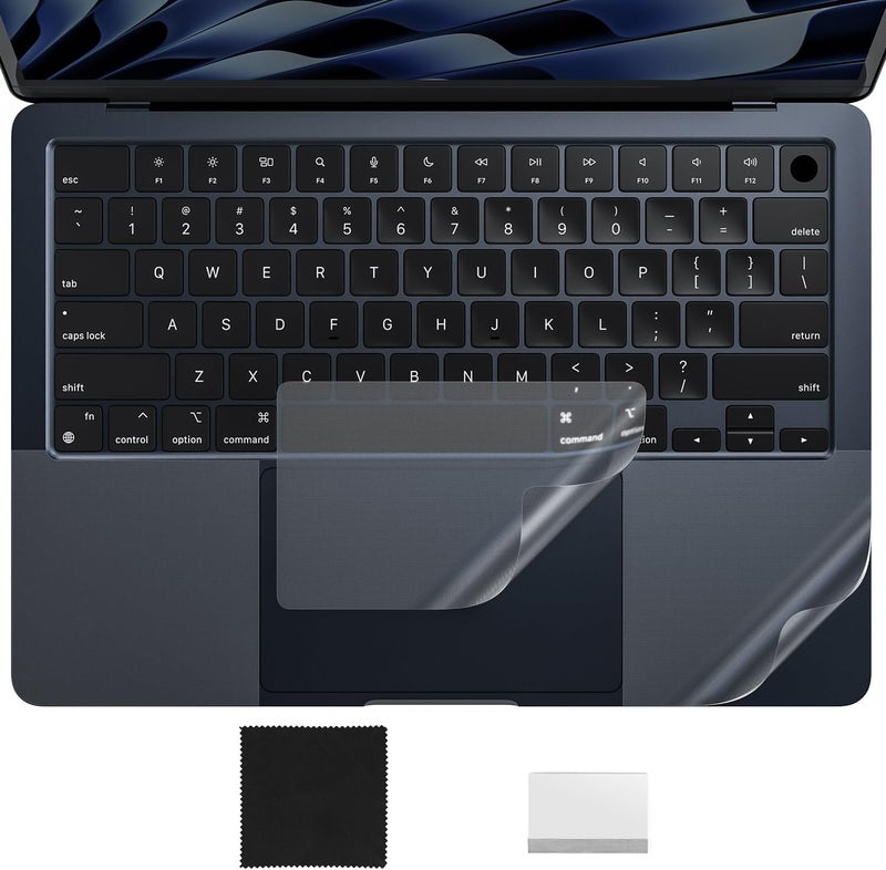 imComor غطاء راحة اليد متوافق مع 2025 2024 ماك بوك إير 13" شريحة M4 M3 A3240 A3113 واقي لوحة اللمس جلد لآبل ماك بوك إير 13.6 بوصة M4 M3 A3113 غطاء لوحة اللمس واقي لوحة اللمس، شفاف - Image 1